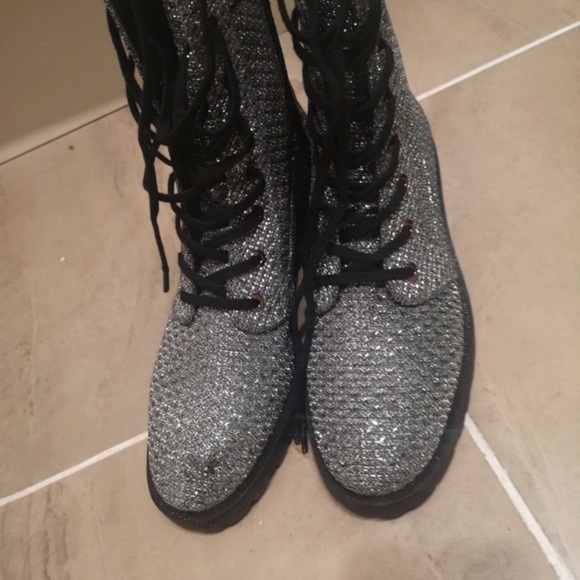 Stuart Weitzman Silver Ankle Boots - Picture 2 of 9